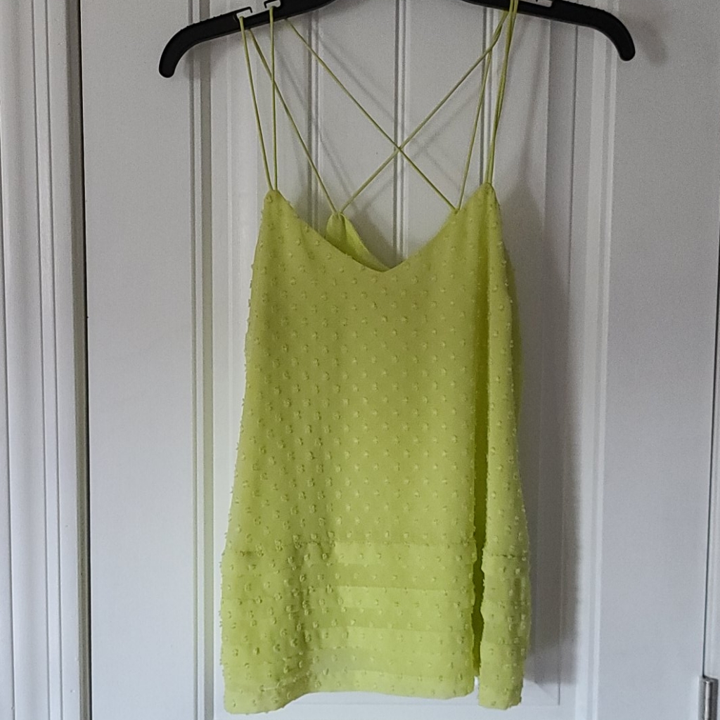 Candies Lime Green Spaghetti Strap Shirt